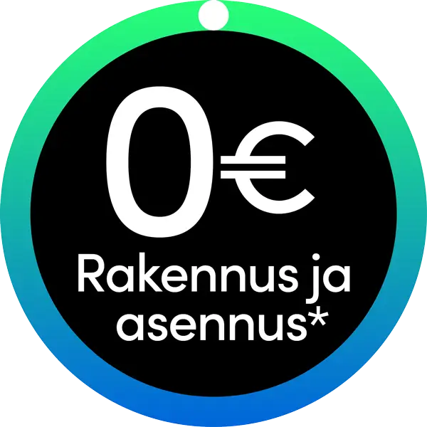 Valokuidun asennus ja rakennus 0 €*.