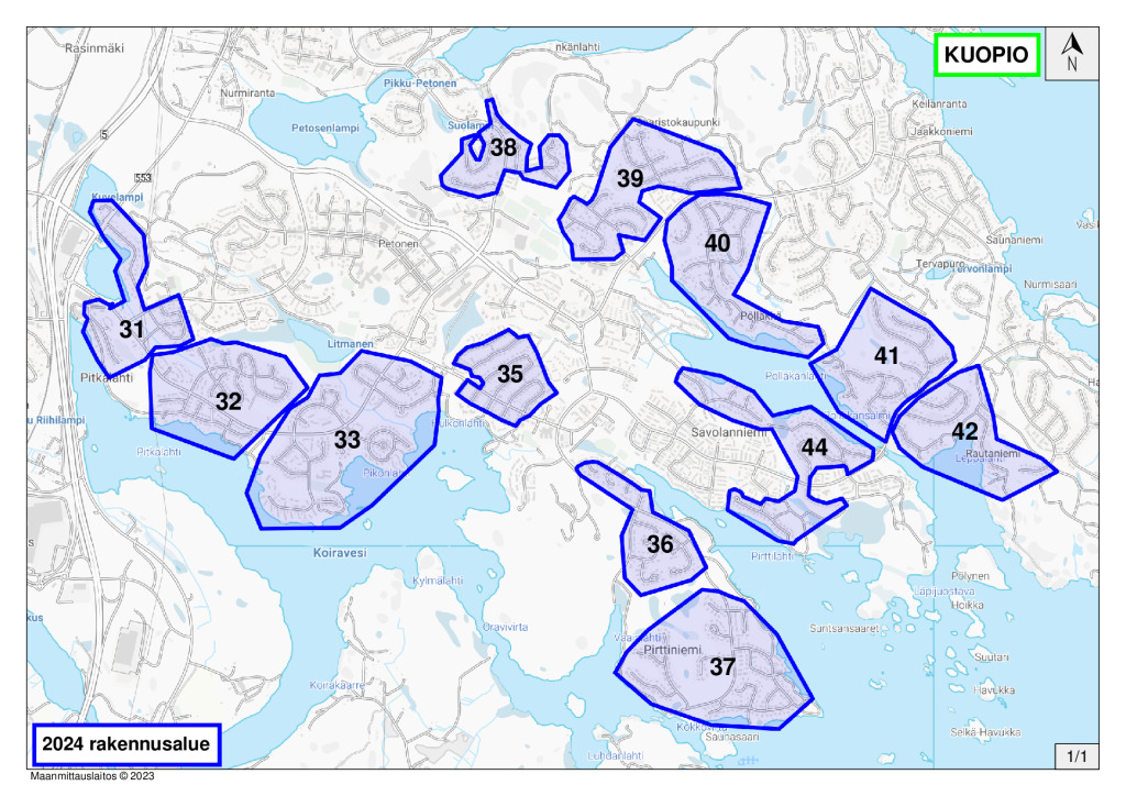 Kuopio Alueet  31, 32, 33, 35, 36, 37, 38, 39, 40, 41, 42, 44, 45 (pdf)