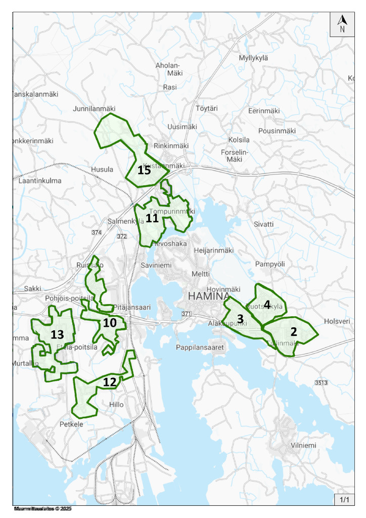 Hamina Alueet 2, 3, 4, 10, 11, 12, 13, 15 (pdf)