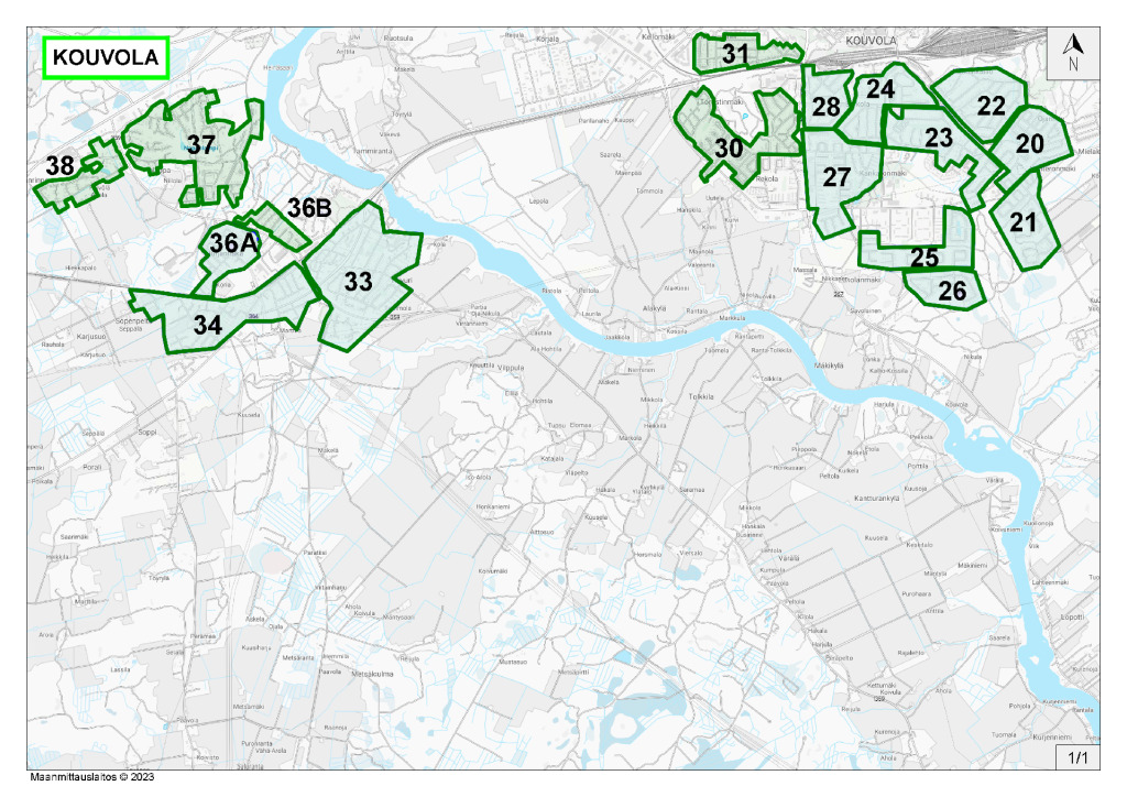 Kouvola Alueet 20, 21, 22, 23, 24, 25, 26, 27, 28, 30, 31, 33, 34, 36A, 36B, 37, 38 (pdf)