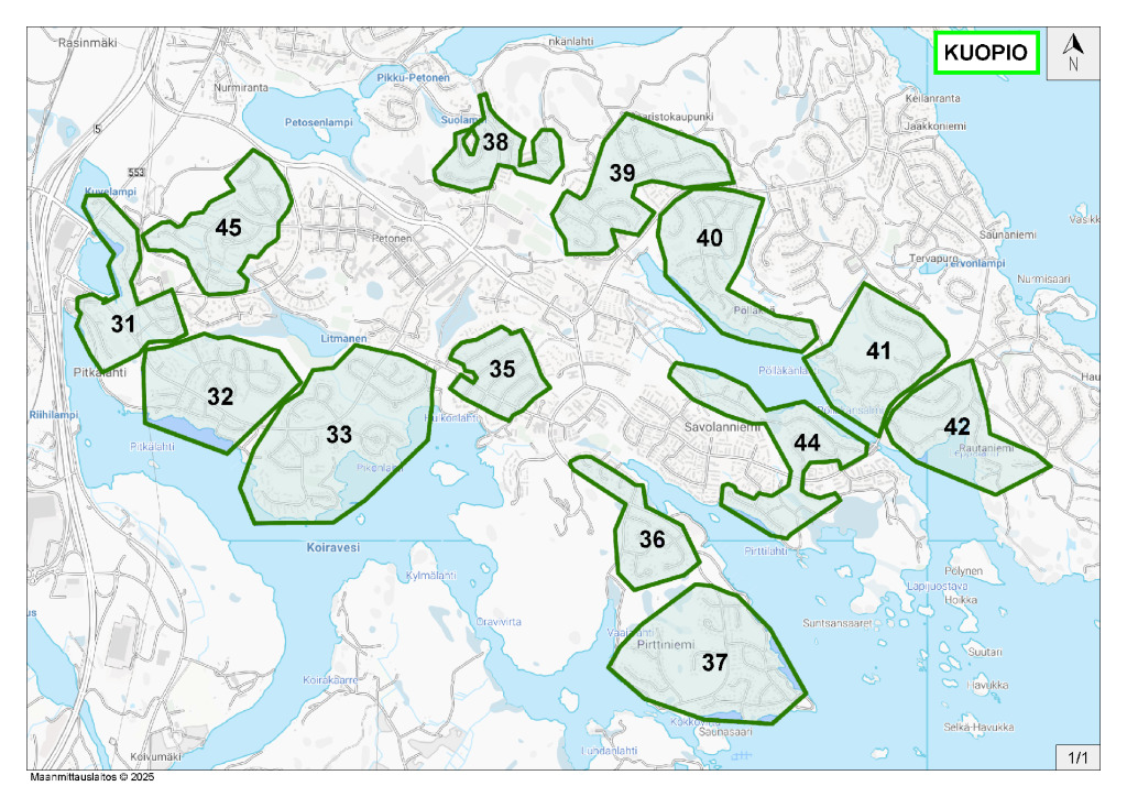 Kuopio Alueet  31, 32, 33, 35, 36, 37, 38, 39, 40, 41, 42, 44, 45 (pdf)