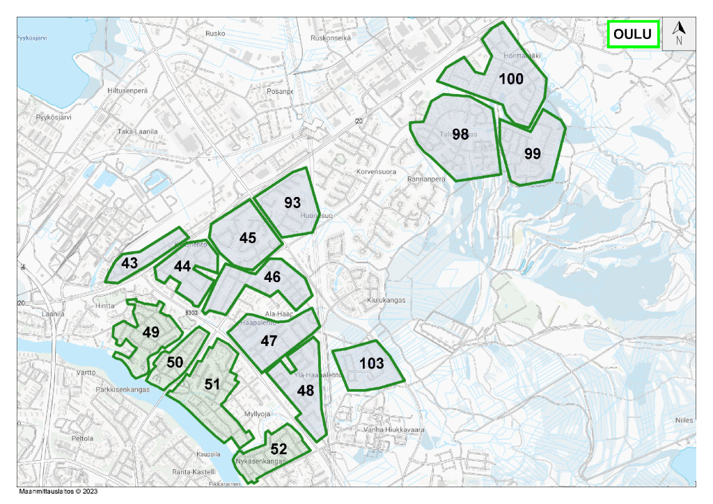 Oulu Alueet 43, 44, 45, 46, 47, 48, 49, 50, 51, 52, 93, 98, 99, 100, 103 (pdf)
