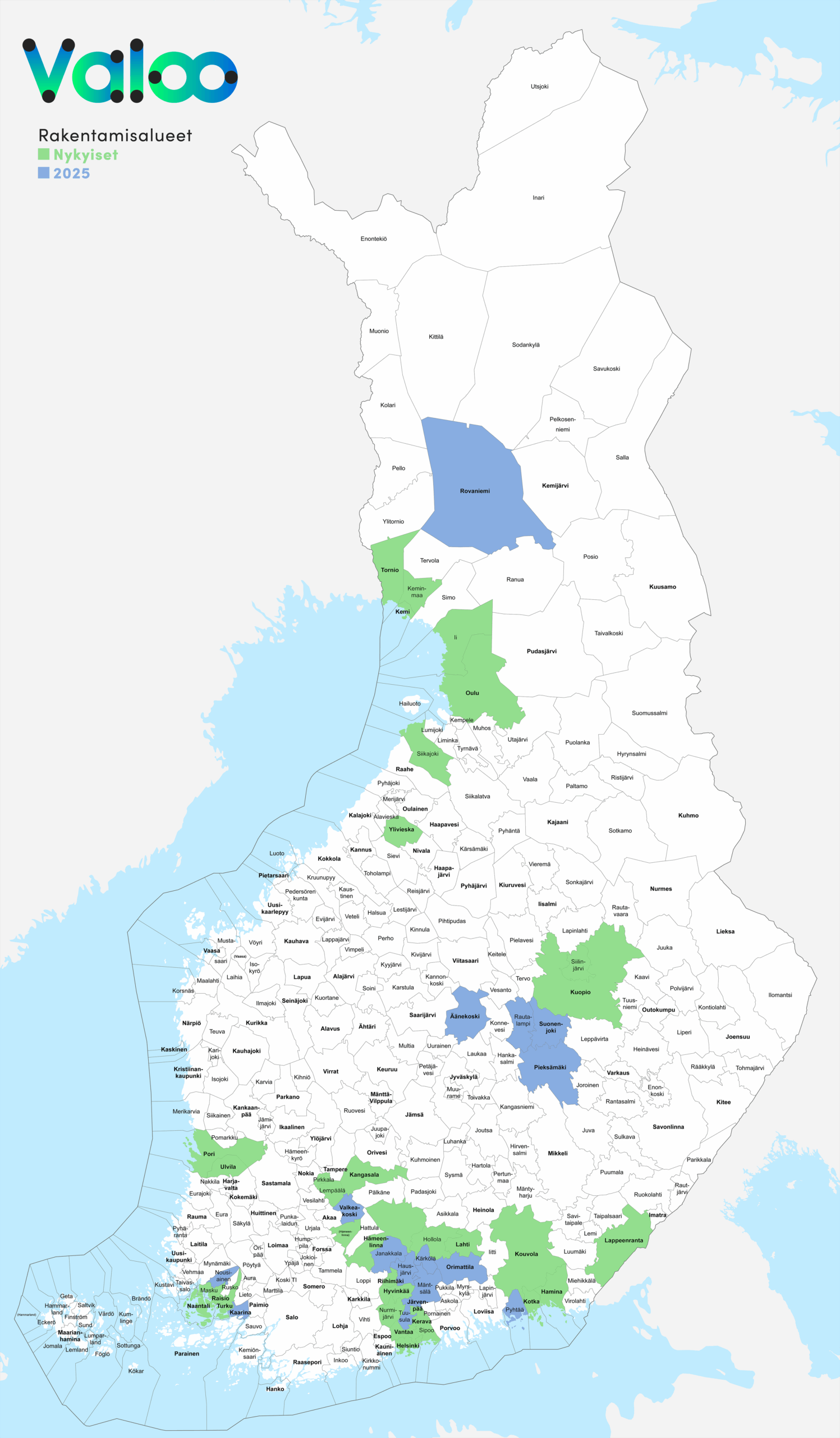 Valoon verkko kasvaa rakentamalla ja ostoilla