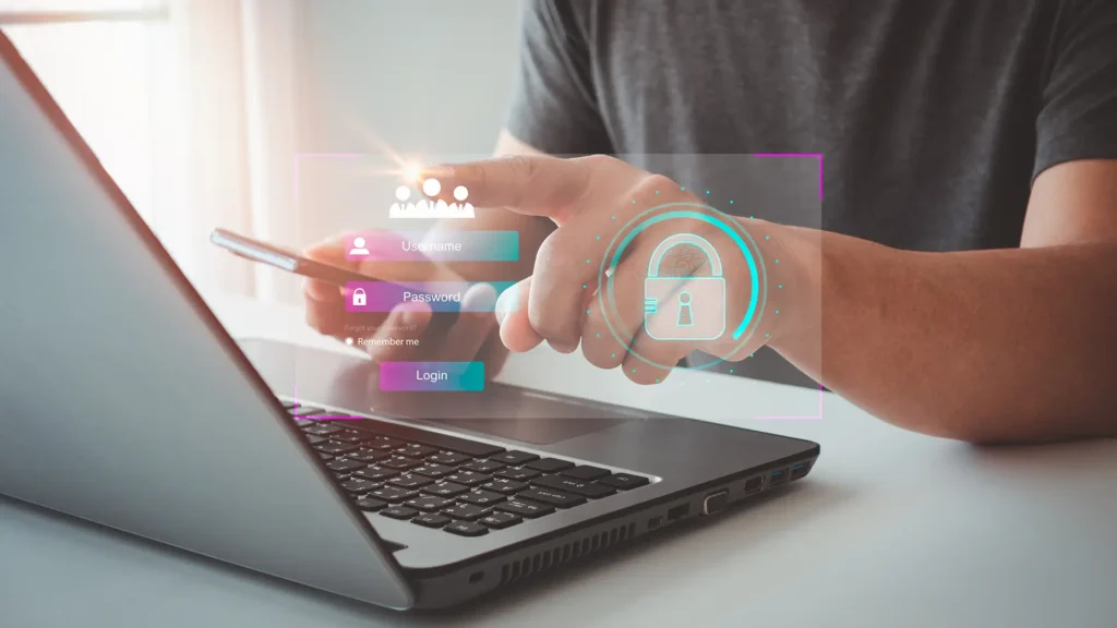 Valoo tietoturva – graafinen kuva, joka havainnollistaa turvallisia ja luotettavia verkkopalveluita