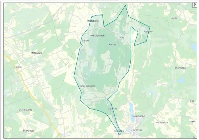 Askola 2 projektikartta