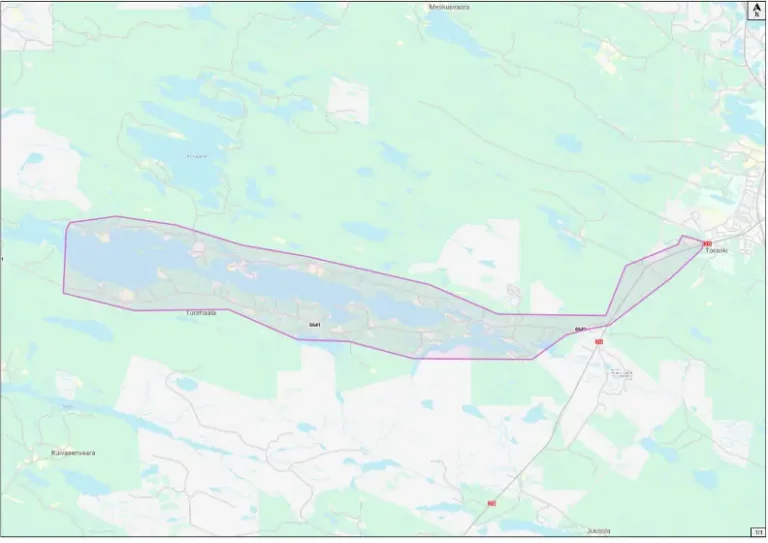 Hankekartta Kuusamo 14